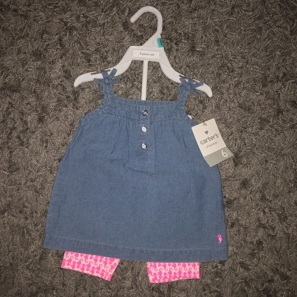 Carter’s Seahorse Outfit, 6 Months, New With Tags